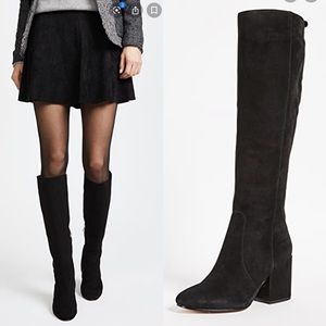 NWOT Sam Edelman black suede leather Thora boots